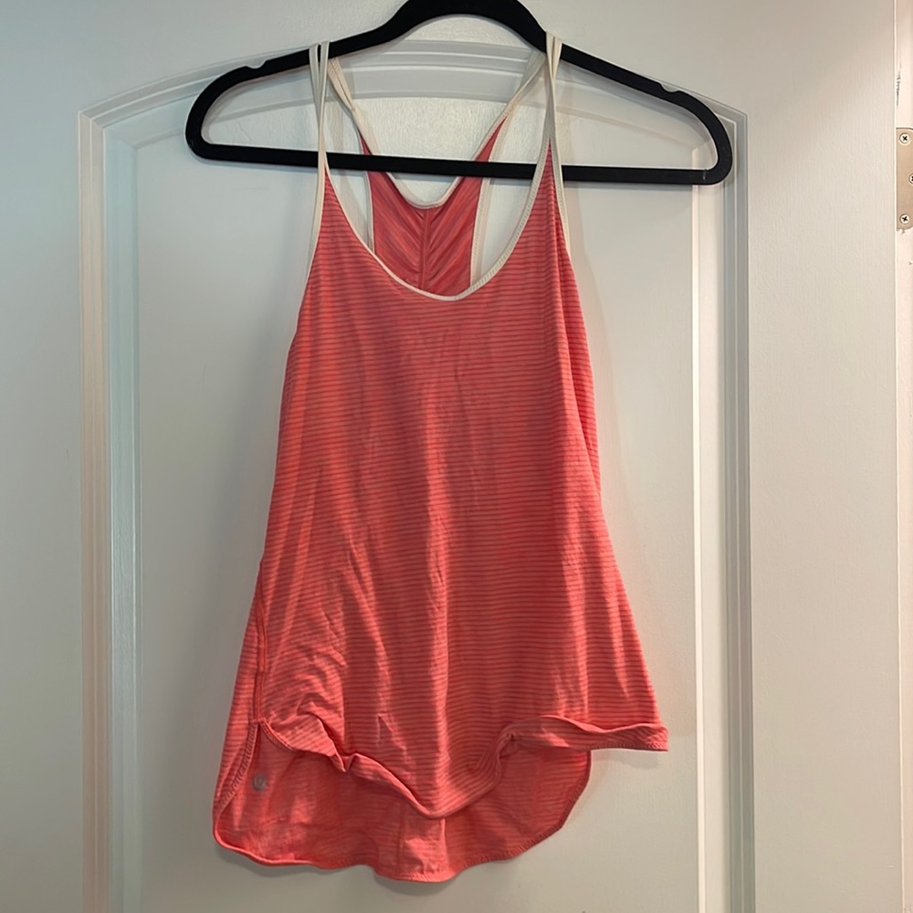 Lululemon pink gray Racerback tank top small